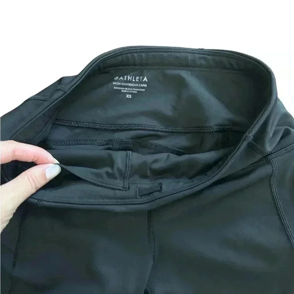 Athleta Mesh Contender Capri Black Size XS Yoga Activewear - Picture 3 of 8